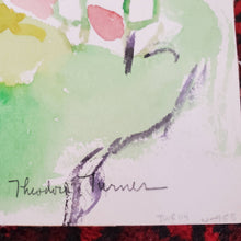 Load image into Gallery viewer, Close up of signature on Ted Turner watercolor
