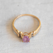 Load image into Gallery viewer, gold diamond pink tourmaline ring
