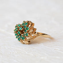 Load image into Gallery viewer, gold emerald ring
