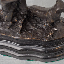 Load image into Gallery viewer, Pierre-Jules Mene Bronze Sculpture: Hunter &amp; Dog
